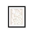 Picture of White Leaves on Beige _GroupedProduct_Rectangle_Portrait_Framed_Matted_