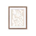 Picture of White Leaves on Beige _GroupedProduct_Rectangle_Portrait_Framed_Matted_