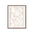 Picture of White Leaves on Beige _GroupedProduct_Rectangle_Portrait_Framed_Matted_