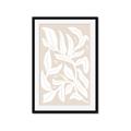 Picture of White Leaves on Beige _GroupedProduct_Rectangle_Portrait_Framed_Matted_