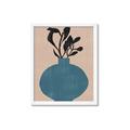 Picture of Lonely Plant on Blue Vase _GroupedProduct_Rectangle_Portrait_Framed_Matted_