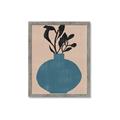 Picture of Lonely Plant on Blue Vase _GroupedProduct_Rectangle_Portrait_Framed_Matted_