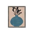 Picture of Lonely Plant on Blue Vase _GroupedProduct_Rectangle_Portrait_Framed_Matted_