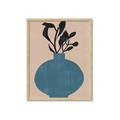 Picture of Lonely Plant on Blue Vase _GroupedProduct_Rectangle_Portrait_Framed_Matted_