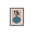 Picture of Lonely Plant on Blue Vase _GroupedProduct_Rectangle_Portrait_Framed_Matted_