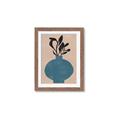 Picture of Lonely Plant on Blue Vase _GroupedProduct_Rectangle_Portrait_Framed_Matted_