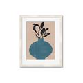 Picture of Lonely Plant on Blue Vase _GroupedProduct_Rectangle_Portrait_Framed_Matted_