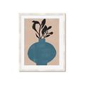 Picture of Lonely Plant on Blue Vase _GroupedProduct_Rectangle_Portrait_Framed_Matted_