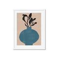 Picture of Lonely Plant on Blue Vase _GroupedProduct_Rectangle_Portrait_Framed_Matted_