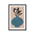 Picture of Lonely Plant on Blue Vase _GroupedProduct_Rectangle_Portrait_Framed_Matted_