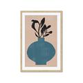 Picture of Lonely Plant on Blue Vase _GroupedProduct_Rectangle_Portrait_Framed_Matted_