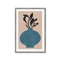 Picture of Lonely Plant on Blue Vase _GroupedProduct_Rectangle_Portrait_Framed_Matted_