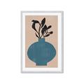 Picture of Lonely Plant on Blue Vase _GroupedProduct_Rectangle_Portrait_Framed_Matted_