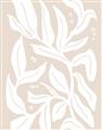 Picture of White Leaves on Beige _GroupedProduct_Rectangle_Portrait_Unframed_Print_Only_