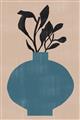 Picture of Lonely Plant on Blue Vase _GroupedProduct_Rectangle_Portrait_Unframed_Print_Only_