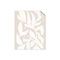 Picture of White Leaves on Beige _GroupedProduct_Rectangle_Portrait_Unframed_Print_Only_