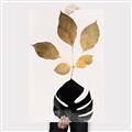 Picture of Azurea Gold Leaves _GroupedProduct_Rectangle_Portrait_Canvas_