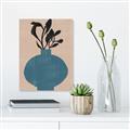 Picture of Lonely Plant on Blue Vase _GroupedProduct_Rectangle_Portrait_Canvas_
