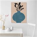 Picture of Lonely Plant on Blue Vase _GroupedProduct_Rectangle_Portrait_Canvas_