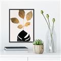 Picture of Azurea Gold Leaves _GroupedProduct_Rectangle_Portrait_Canvas_Framed_