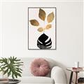 Picture of Azurea Gold Leaves _GroupedProduct_Rectangle_Portrait_Canvas_Framed_