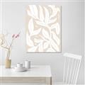 Picture of White Leaves on Beige _GroupedProduct_Rectangle_Portrait_Unframed_Print_Only_