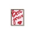 Picture of Red Bonjour Lip _GroupedProduct_Rectangle_Portrait_Canvas_Framed_