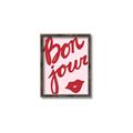 Picture of Red Bonjour Lip _GroupedProduct_Rectangle_Portrait_Canvas_Framed_