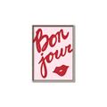 Picture of Red Bonjour Lip _GroupedProduct_Rectangle_Portrait_Canvas_Framed_