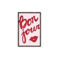 Picture of Red Bonjour Lip _GroupedProduct_Rectangle_Portrait_Canvas_Framed_