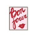 Picture of Red Bonjour Lip _GroupedProduct_Rectangle_Portrait_Canvas_Framed_