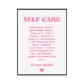 Picture of Pink Self Care _GroupedProduct_Rectangle_Portrait_Canvas_Framed_