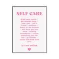 Picture of Pink Self Care _GroupedProduct_Rectangle_Portrait_Canvas_Framed_