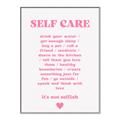 Picture of Pink Self Care _GroupedProduct_Rectangle_Portrait_Canvas_Framed_