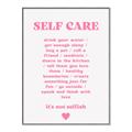 Picture of Pink Self Care _GroupedProduct_Rectangle_Portrait_Canvas_Framed_