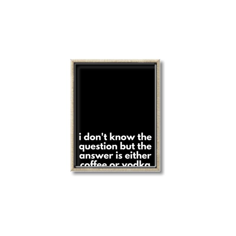 Picture of Coffee or Vodka _GroupedProduct_Rectangle_Portrait_Canvas_Framed_