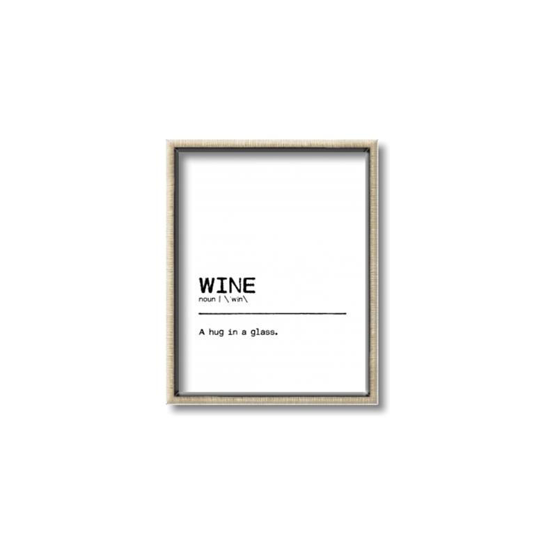 Picture of Quote Wine Hug _GroupedProduct_Rectangle_Portrait_Canvas_Framed_