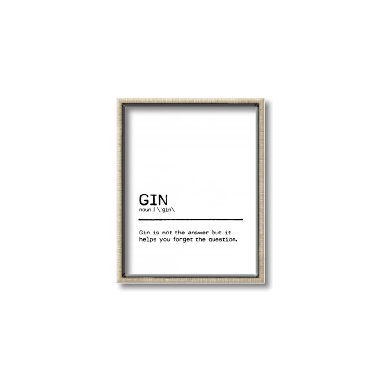 Picture of Quote Gin Question _GroupedProduct_Rectangle_Portrait_Canvas_Framed_