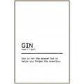 Picture of Quote Gin Question _GroupedProduct_Rectangle_Portrait_Canvas_Framed_