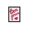 Picture of Red Bonjour Lip _GroupedProduct_Rectangle_Portrait_Framed_Matted_