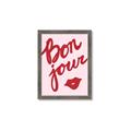 Picture of Red Bonjour Lip _GroupedProduct_Rectangle_Portrait_Framed_Matted_
