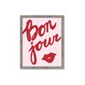 Picture of Red Bonjour Lip _GroupedProduct_Rectangle_Portrait_Framed_Matted_
