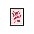 Picture of Red Bonjour Lip _GroupedProduct_Rectangle_Portrait_Framed_Matted_