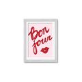 Picture of Red Bonjour Lip _GroupedProduct_Rectangle_Portrait_Framed_Matted_