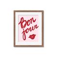 Picture of Red Bonjour Lip _GroupedProduct_Rectangle_Portrait_Framed_Matted_