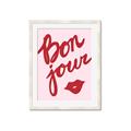 Picture of Red Bonjour Lip _GroupedProduct_Rectangle_Portrait_Framed_Matted_