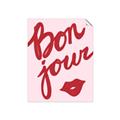 Picture of Red Bonjour Lip _GroupedProduct_Rectangle_Portrait_Unframed_Print_Only_