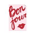 Picture of Red Bonjour Lip _GroupedProduct_Rectangle_Portrait_Unframed_Print_Only_