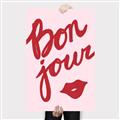 Picture of Red Bonjour Lip _GroupedProduct_Rectangle_Portrait_Canvas_