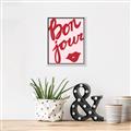 Picture of Red Bonjour Lip _GroupedProduct_Rectangle_Portrait_Canvas_Framed_